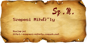 Szepesi Mihály névjegykártya