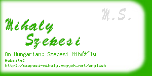 mihaly szepesi business card